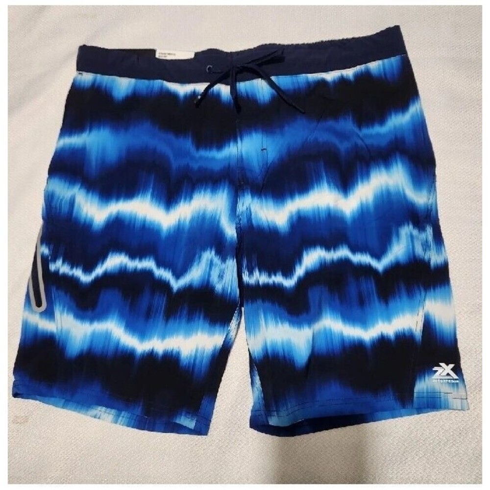 Zeroxposur Swim Trunks Men XXLARGE Color Blue Navy With Pockets UV Protection